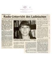 Radio-Unterricht des Ladinischen