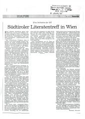 Südtiroler Literatentreff in Wien
