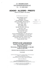 ADAGIO - ALLEGRO - PRESTO