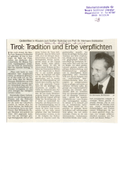 Tirol: Tradition und Erbe verpflichten
