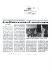 Gerhard Riedmann, un uomo di cultura da ricordare