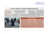 Eugen Galasso bricht Hungerstreik ab