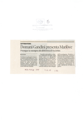 Domani Gandini presenta Marlòve