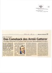 Das Comeback des Armin Gatterer