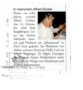 In memoriam Alfred Gruber