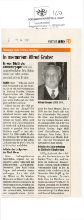 In memoriam Alfred Gruber