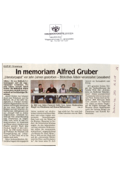 In memoriam Alfred Gruber