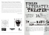 Tiroler Literatur Theater im Tiroler Landestheater