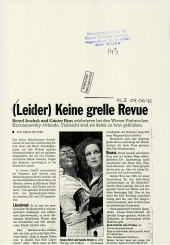 (Leider) Keine grelle Revue