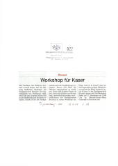 Workshop für Kaser