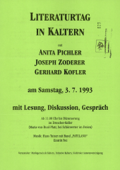 Literaturtag in Kaltern mit Antita Pichler, Joseph Zoderer, Gerhard Kofler