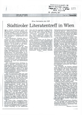 Südtiroler Literatentreff in Wien