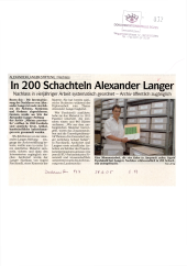 in 200 Schachteln Alexander Langer