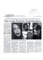 Das weite Feld des Schriftstellers