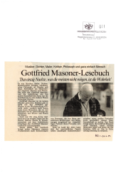 Gottfried Masoner-Lesebuch