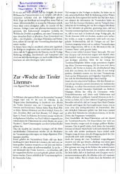 Zur "Woche der Tiroler Literatur"