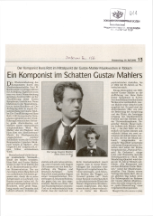 EIn Komponist im Schatten Gustav Mahlers