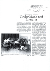 Tiroler Musik und Literatur