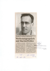Werkstattgespräch mit Martin Pichler