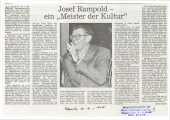 Josef Rampold - ein "Meister der Kultur"