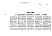 Das Landestheater trifft die Tiroler Literatur
