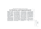 Zu Überdruss und Krippensehnsucht