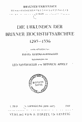 1295 - 1336 : Die Urkunden ; T. 1