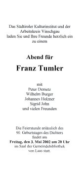 Franz Tumler