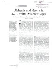 Alchemie und Hexerei in K. F. Wolffs Dolomitensagen