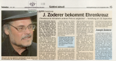J. Zoderer bekommt Ehrenkreuz