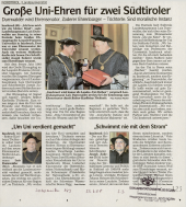 Große Uni-Ehren für zwei Südtiroler