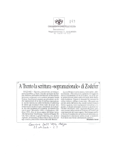 A Trento la scrittura "sopranazionale" di Zoderer