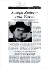 Joseph Zoderer zum 70sten