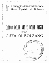 Elenco delle vie e delle piazze della città di Bolzano