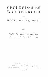 Geologisches Wanderbuch der westlichen Dolomiten