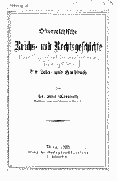Österreichische Reichs- und Rechtsgeschichte