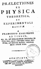 Praelectiones ex physica theoretica, et experimentali