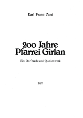 200 Jahre Pfarrei Girlan 