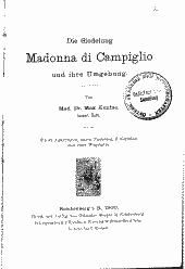 Die Siedelung Madonna di Campiglio und ihre Umgebung