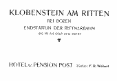 Klobenstein am Ritten bei Bozen 