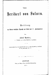 Ueber Heribert von Salurn 