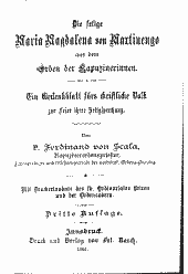 Die selige Maria Magdalena von Martinengo aus dem Orden der Kapuzinerinnen 