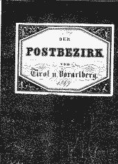 Der Postbezirk von Tirol und Verarlberg