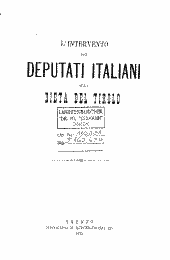L' intervento dei Deputati italiani alla Dieta del Tirolo