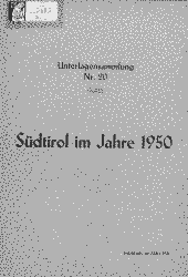 Südtirol im Jahre 1950