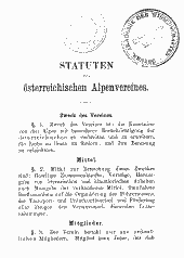 Statuten des österreichischen Alpenvereins