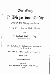 Der heilige P. Diego von Cadix 