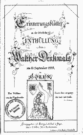 Erinnerungsblätter an die feierliche Enthüllung des Walther-Denkmals am 15. September 1889 in Bozen