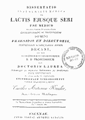 Lactis ejusque seri usu medico 