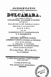 Dissertatio inauguralis medico-pharmacologica de dulcamara